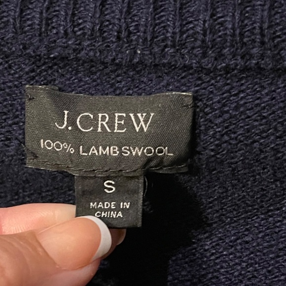 Navy Blue Patterned Women's Sweater - Picture 3 of 8